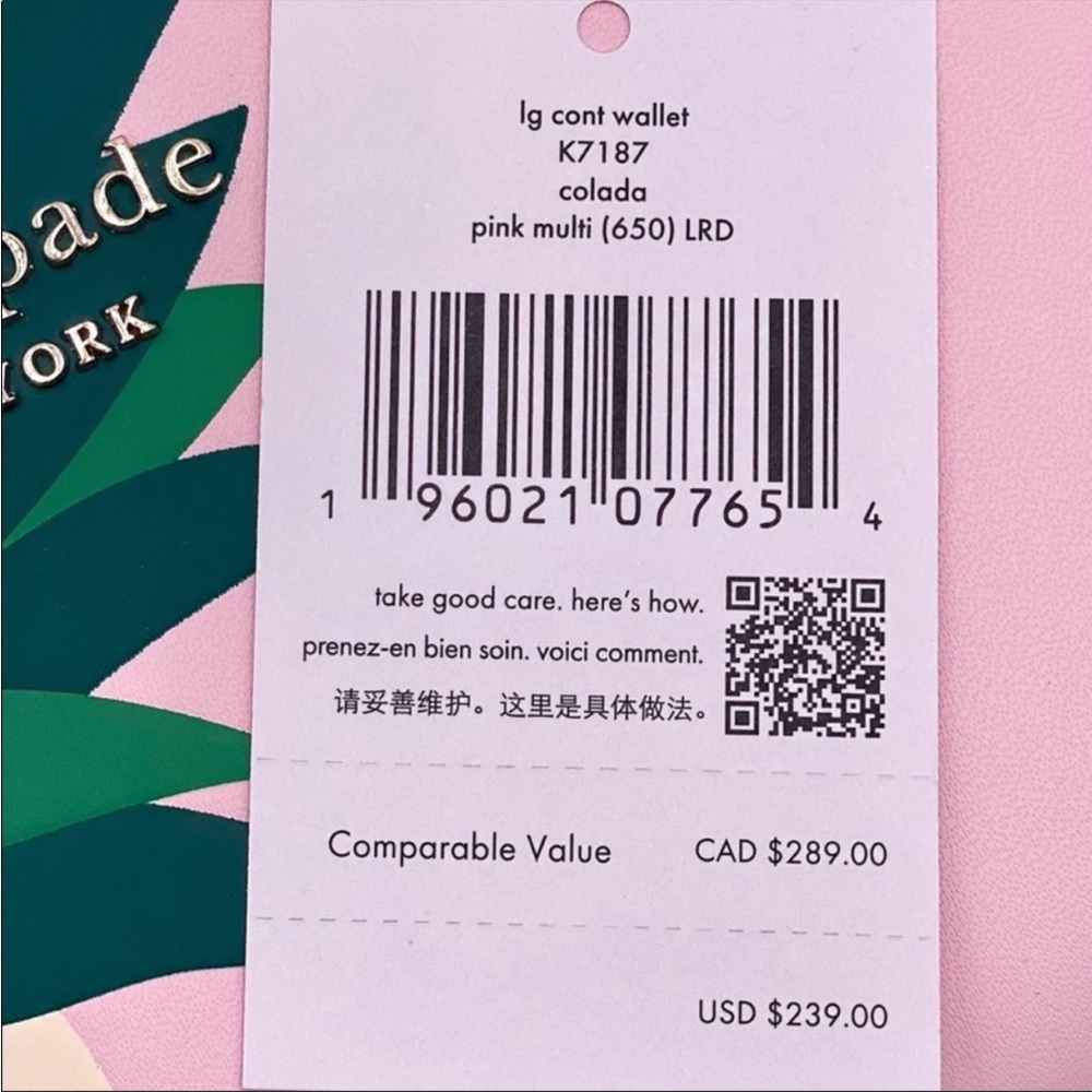 New Kate Spade pineapple large continental wallet - Picture 10 of 11